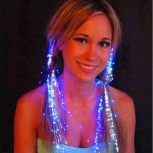 LED Flashing Hair Braid Glowing Luminescent Hairpin Novetly Hair Ornament Girls Led Toys New Year Party Christmas Gift children