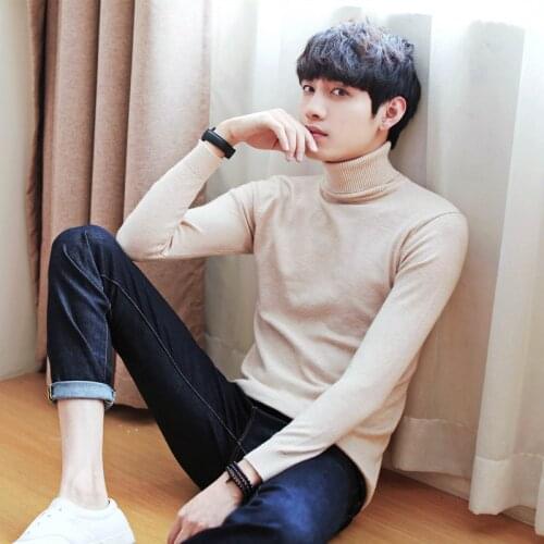 Sweaters mens winter sweaters slimming pullovers, young mens plain collards, mens turtleneck tops