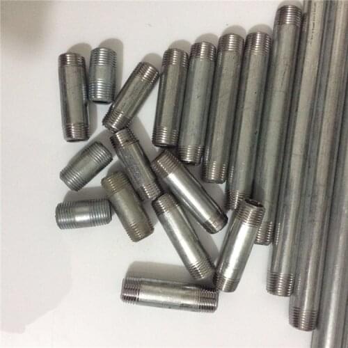1/2" DN15 Malleable Iron Threaded Pipe For DIY Flange Fittings Furniture Bracket 5/10/15/20/25/30cm 3/4" DN20