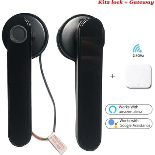 Wifi Door Lock Electric Digital Lock Bluetooth TTLock Smart fingerprint Lock Handle Door Lock USB Battery Office Bedroom Lock