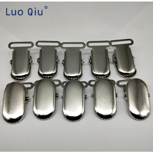 Pacifier clips metal silver color clip chupete metal Metal Suspender Paci Pacifier Clips Ribbon Craft Sewing Tool 50pcs/lot