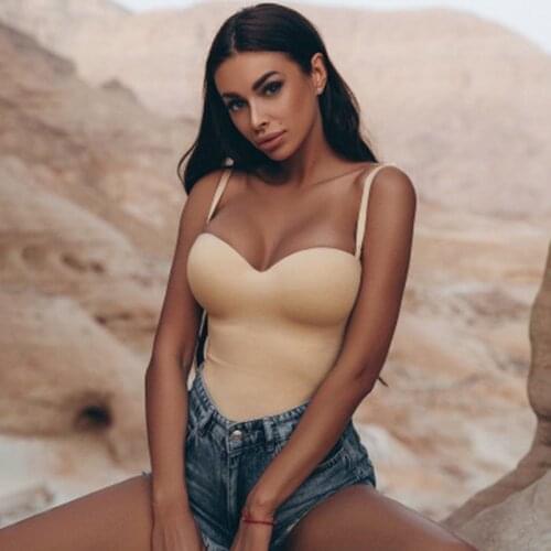 Womens Sexy sling sexy bodysuit push up sleeveless bodycon bodysuit streetwear tops one-piece summer slim fit vest clothes size