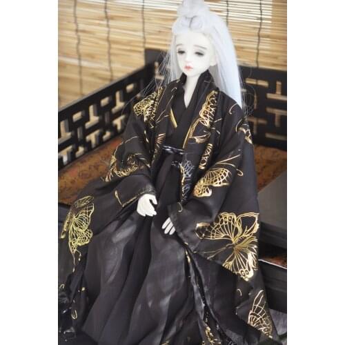 1/4 1/3 Scale BJD Clothes Chinese Hanfu Ancient Costume Dress Samurai Outfit For BJD/SD MSD SSDF ID75 Strong Uncle 80cm Doll 310