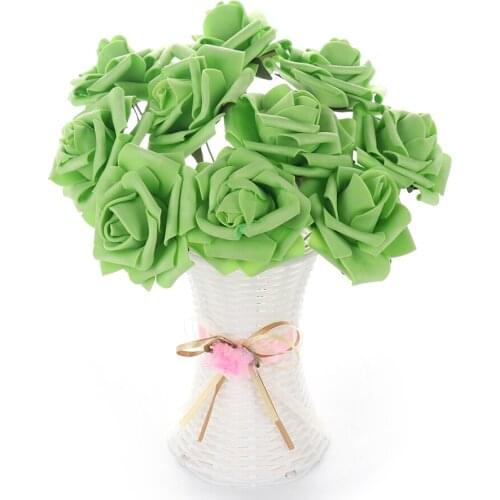 2 Roses Styles 18 Colors 8CM 6.5CM 10Pcs Artificial Rose Flowers Wedding Bride Bouquet Simulation Flower Home Hotel Decor