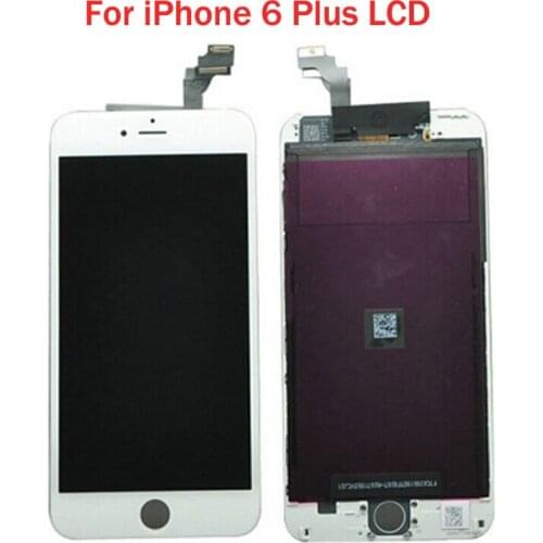 10PCS/LOT 5.5'' A++++ No Dead Pixel For iPhone 6 Plus LCD Display with Touch Screen Digitizer Assembly Black White Free shipping
