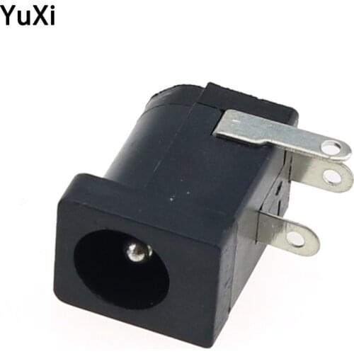 100 pcs 5.5*2.1 / 5.5*2.5 DIP 3 Pin Power Socket 50V 0.5A Connectors Female Mount Socket Jack Plug Wire Terminals Adapter