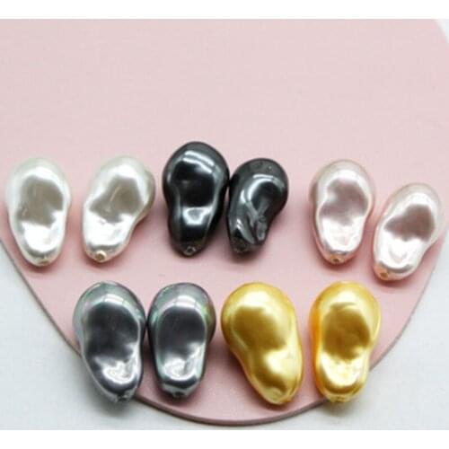 13x22MM 10Pcs Large Baroque Natural Shell Imitate Pearl Imitation Of South Sea Pearls Loose Beads Charms Jewelry Findings