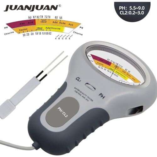 2 in 1 Chlorine Meter Tester PH Chlorine PC-101 Level Portable Digital PH Meter Water Quality Pool Spa Analytical Instruments