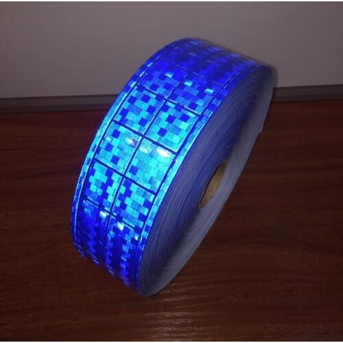 5CM*50M Fluorescent Reflective PVC Strip Night Reflective Safety Warning Tape Microprism Polyvinyl Chloride Lattice band