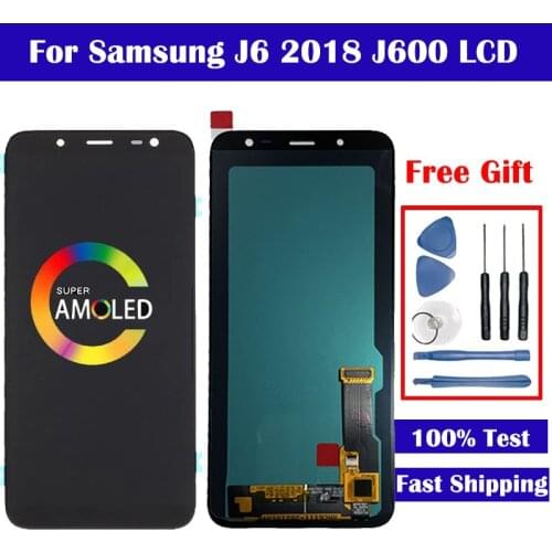AMOLED For SAMSUNG Galaxy J600 LCD Display Touch Screen Digitizer For SAMSUNG J6 2018 LCD J600F J600M J600 LCD