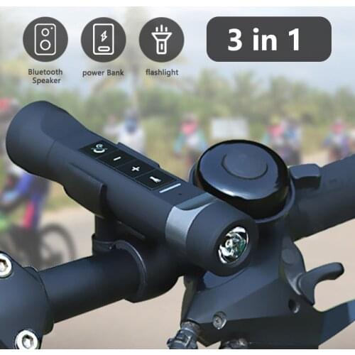 Bicycle Wireless Bluetooth Speaker Portable Outdoor Waterproof Speaker Support FM Radio Power Bank LED Bike Light Lamp For Mount