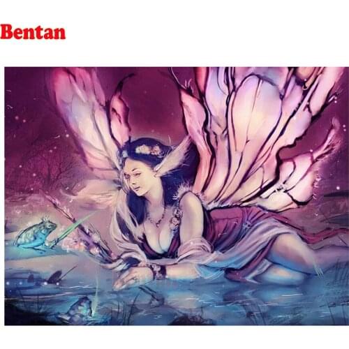 Butterfl Fairy Frog 5d Diy Diamond Painting full Square Rhinestones for Embroidery Cross Stitch Round Drill Mosaic kits by hand