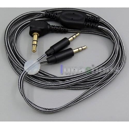 LN005491 Black And White With Earphone Hook Audio Cable For Sol Republic Master Tracks HD V8 V10 V12 X3