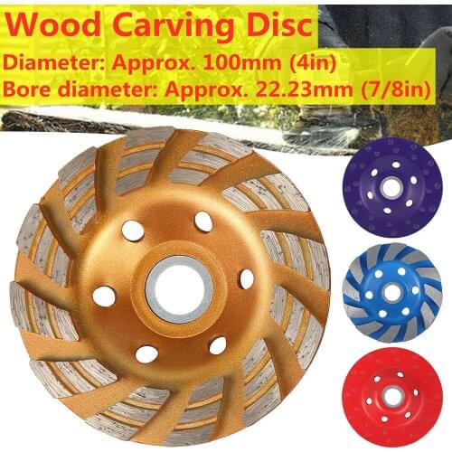 100mm 4Inch Wood Carving Disc Diamond Grinding Wheel Disc Cutting Bowl Shape Grinding Concrete Granite Stone Ceramic Cut Disc