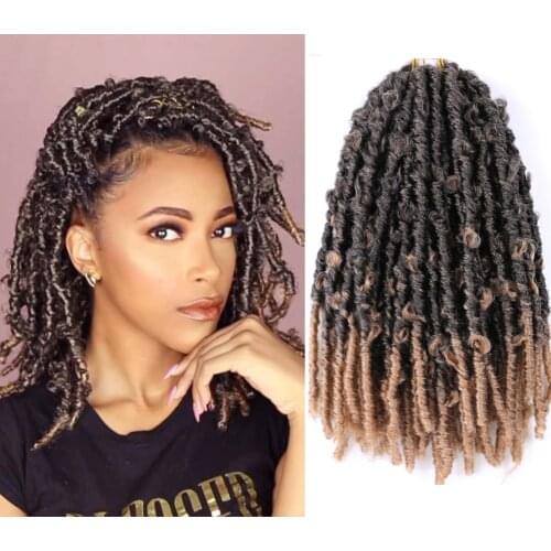 Belle Show Synthetic Soft Extensions Locs Crochet Hair 14Inch 20Strands Faux Locs Braids Ombre Messy Soft Locs Hair Extensions