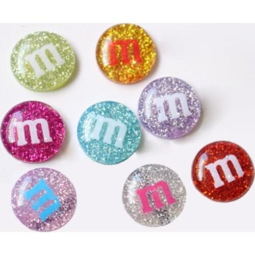 14mm Bling Bright Glitter Resin Flat Back Peas for DIY Decorations Phone Shell Jewelry Making Rhinestones Accessories