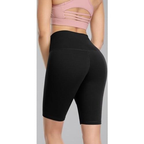 Women Gym Shorts High Waist Lifting Push Up Tight Cycling Sports Leggings Pocket Jogging Running Fitness Yoga Short Pant