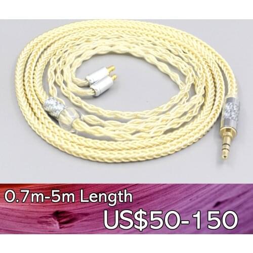 LN007641 8 Core Gold Plated + Palladium Silver OCC Alloy Cable For Sennheiser IE400 IE500 Pro Earphone Headset
