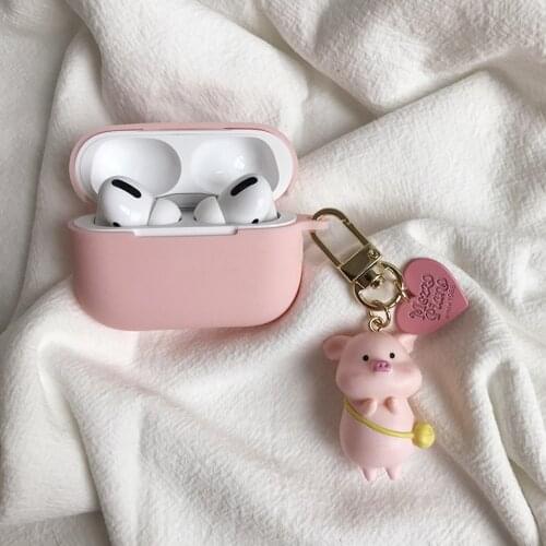 Cute Korean Pig Charms Silicon Cover for Apple Airpods 1 2 3 Case for AirPods Pro Case Accessories Headphone Charger Box Protect