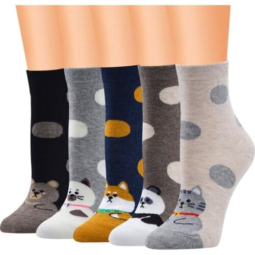 New arrival women new year socks spring autumn-winter lovely cartoon animal cotton sock ladies and womans party socks