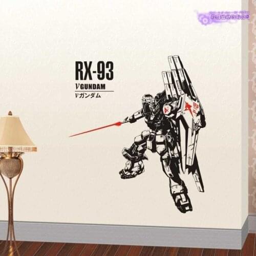 GUNDAM Wall Decal RX-93 Vinyl Stickers Decal Decor Home Decoration Anime V Gundam Car Sticker