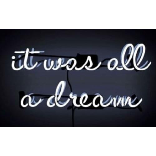 Neon Sign It Was All A Dream Glass Tube vintage neon sign Decoratives Neon Light Art Recreation Room Neon Restaurant neon sign