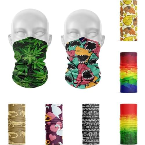 New 3D Printed Headband Magic Elastic Bandana Microfiber Seamless Tubular Hijab Neck Tube Sports Scarf Face Headwear Kerchief