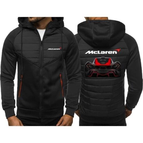 McLaren Logo 2021 New Men Warm Outwear Brand Slim Mens Coats Casual Windbreaker Hoodies Hooded Hip hop College style Jackets