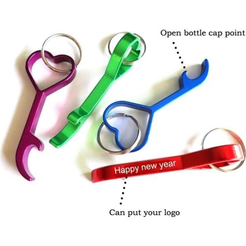 Heart opener for home/aluminum alloy promotion gift and wedding gift/200pcs/lot mix colors/laser engraving logo/bar tool opener