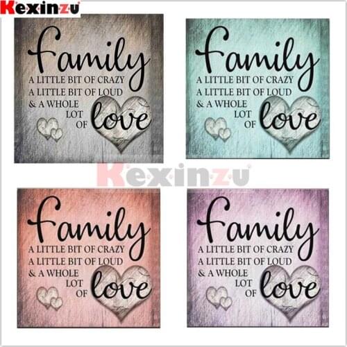 Full Diamond Painting Cross Stitch Mosaic Family Love 5D Diy Square Round Stone Bead Drill 3d Embroidery Rhinestone Gift