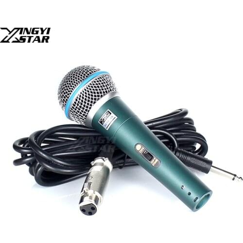 BETA58A Switch Professional Wired Handheld Dynamic Mic Vocal Karaoke Microphone System For Beta 58A With 6.5mm Jack Audio Line