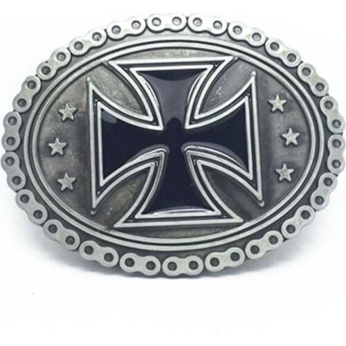 Western cowboy belt buckle drip black cross zinc alloy belt accessories belt buckle