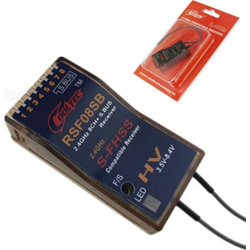RSF08SB Cooltech 8ch S-FHSS SBUS compatible receiver Futaba 16SZ 18MZWC 18SZ, 10J, 8J, 6K, 6J, 14SG FrSky delta 8 R6SF R4SF