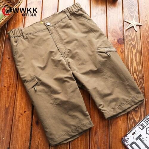 WWKK Cargo Shorts Men 2020 New Mens Quick-drying Casual Shorts Male Loose Work Shorts Man Military Short Pants Plus Size M-4XL