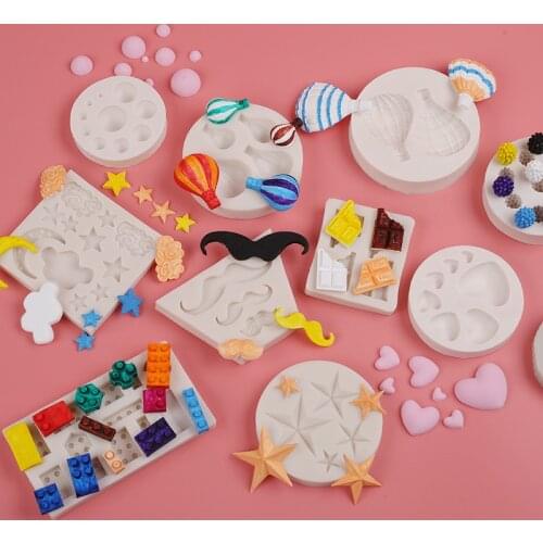 Moon Cloud Silicone Mold DIY Hot Air Balloon Chocolate Mold Practical Baking Tool Love Epoxy Mold Cake decorating tools