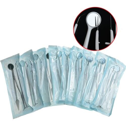 Dental Instruments Mirror Plier Explorer Kit 3pcs/set Disposable