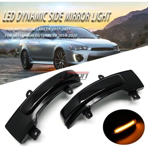 LED Dynamic Turn Signal Side Mirror Sequential Indicator Light For Mitsubishi Lancer 2017-2021 Outlander 2014-2020