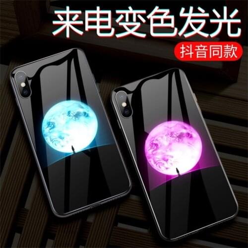 Earth Glowing Case For iPhone 6 6s 7 8 Plus X XR XS Max 11 12 Pro Max mini Incoming Call Led Flash Lighting Shine TPU Cover