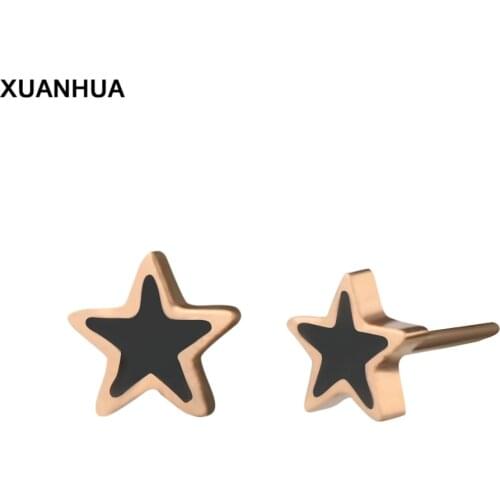 XUANHUA 2019 fashion rose gold earrings for women jewelry star earrings stud earrings brincos korean accessories earring female