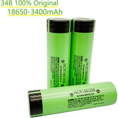 1/2/4/6/8/10pcs 100% New 3400mAh Original NCR18650B 3.7v 3400 mAh 18650 Lithium Rechargeable Battery Flashlight batteries