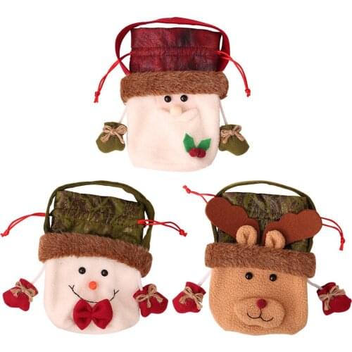 1pc Christmas Gifts Santa Gift Bag Candy Bag Christmas Home Decorations Childs kids Navidad Gifts Xmas gift Decoration