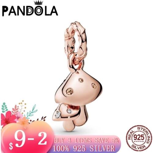 2021 new 925 Sterling Silver Shining mushroom pendant Beads Bracelet Fit Original Pandora Bracelet DIY Jewelry For Women