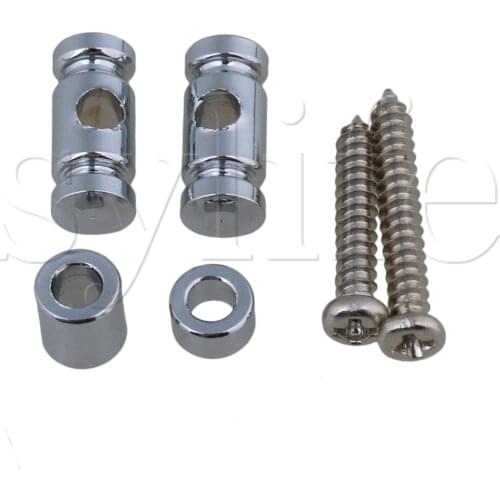 2x Silver Copper Electric Guitar Groove Round String Trees Retainers