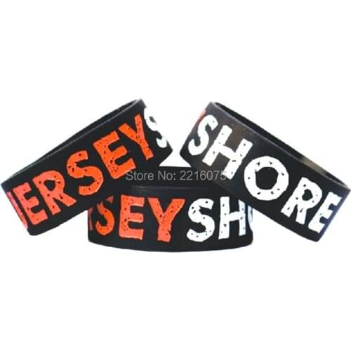 300pcs One Inch Jersey Shore wristband silicone bracelets free shipping by DHL express