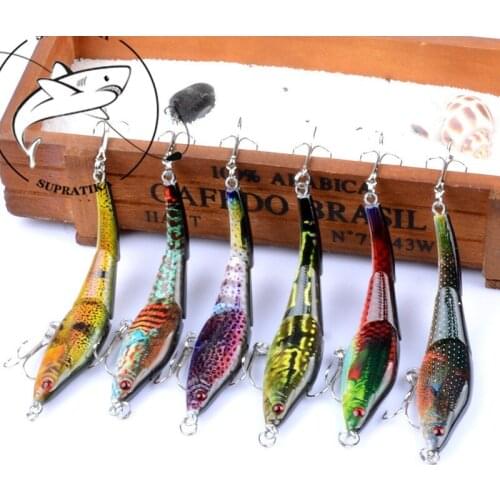 6Pcs/Lot 9.5cm 8.9g VIB Crankbait Fishing Bait Multi Jointed Sections Sinking Artificial Fishing Wobblers Iscas Lures Tackle