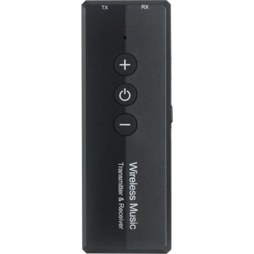 Bluetooth 5.0 Transmitter and Receiver Wireless Adapter Stereo Audio 3.5mm Aux Jack Adapters for TV Car Kit with Control Button