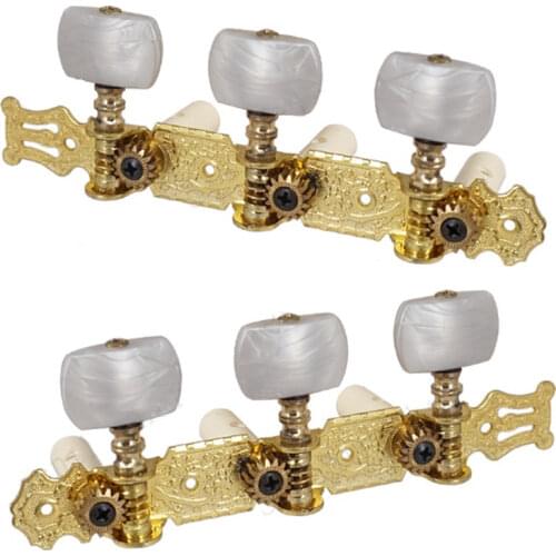 Big Semicircle Coffee Button 3R3L Classical Guitar Tuning Peg Keys Tuners Machine Heads guitar accessories parts