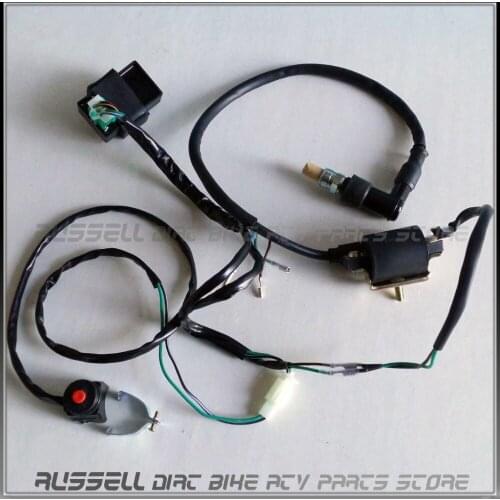 CDI Ignition Coil Wiring Cable SPARK PLUG Kill SWITCH For 90cc 125cc 140cc 150cc Dirt ATV Quad Pit Zongshen
