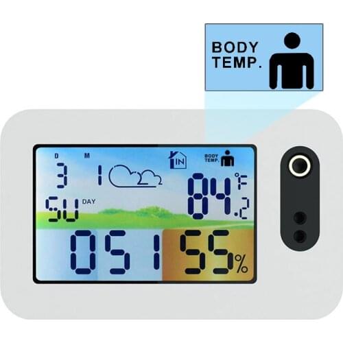 Digital Body Temperature Measuring Weather Station Thermometer with RCC Alarm Clock