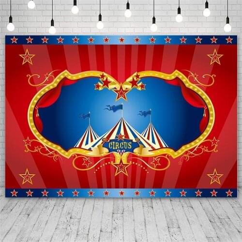 Avezano Backdrop Birthday Party Circus Tour Star Stage Red Curtain Photography Background Photo Studio Photozone Photocall Decor